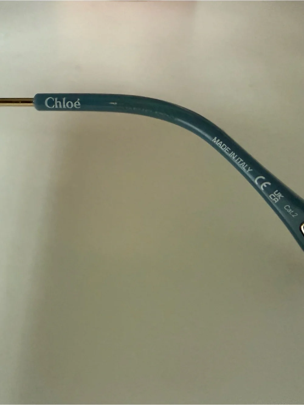 Chloe Gradient Brown Rimless Butterfly Sunglasses with Gold Bridge